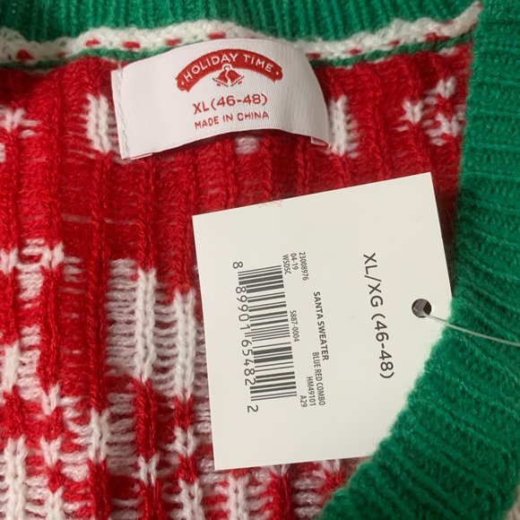 Ugly Christmas Sweater Santa Present Drink Beer Holder Snowflake Mens Womens XL - Picture 5 of 5